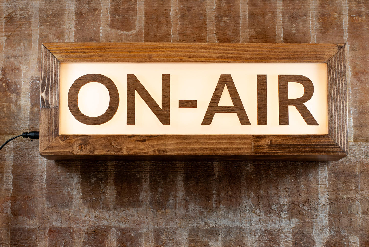 On Air LED Lightbox Sign for Podcasts, Recording Studio or Home Decor