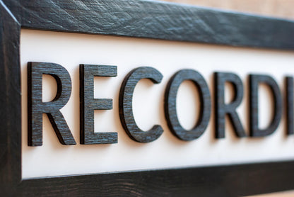 Recording Sign LED Lightbox