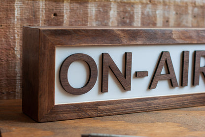 On Air LED Lightbox Sign for Podcasts, Recording Studio or Home Decor