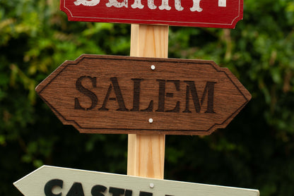 Customizable Horror Directional Post & Signs