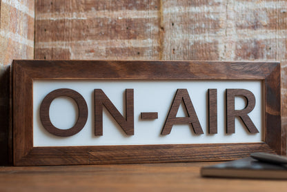 On Air LED Lightbox Sign for Podcasts, Recording Studio or Home Decor