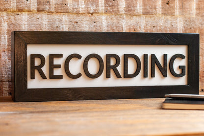 Recording Sign LED Lightbox