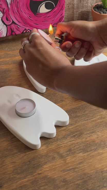 Ghost Candle Holder Set