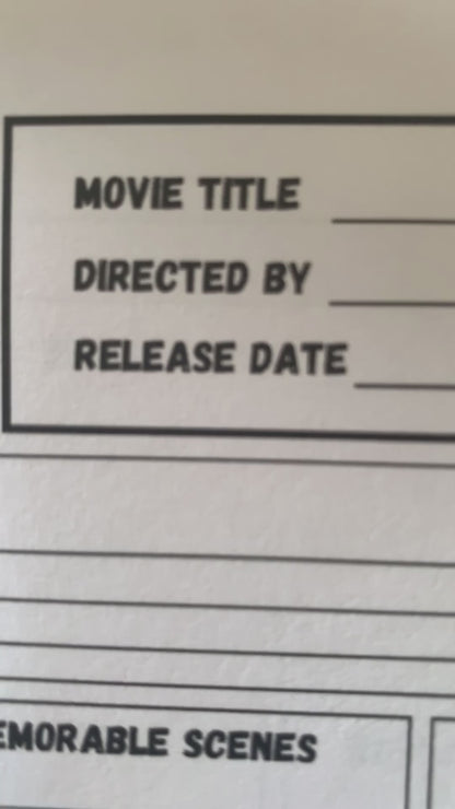 Horror Movies Recap Book